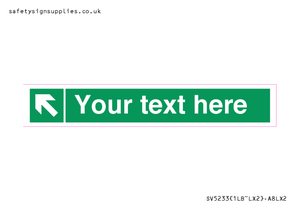 Custom Arrow Top Left Sign